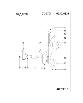 ***OFER/DES*** CINTO * APLIQUE LED 6W - 3000K - CROMO PEQUEÑO